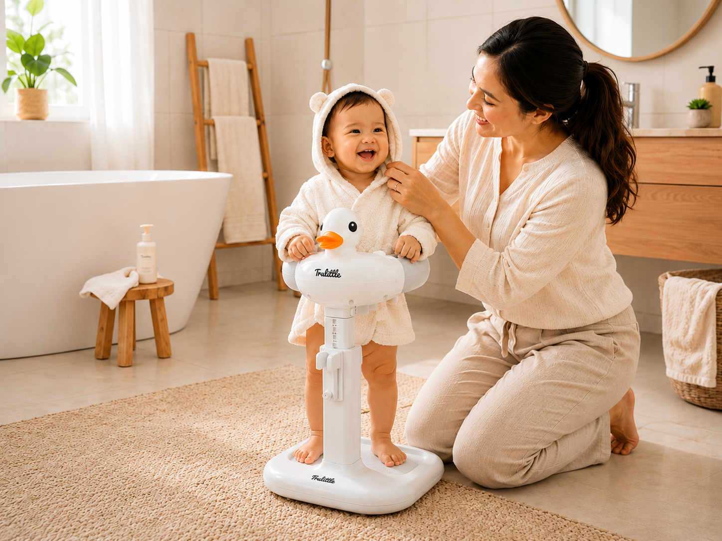 The bath stand used as a small dressing station after bath