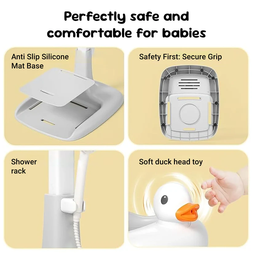 Soft, safe materials around the bath area